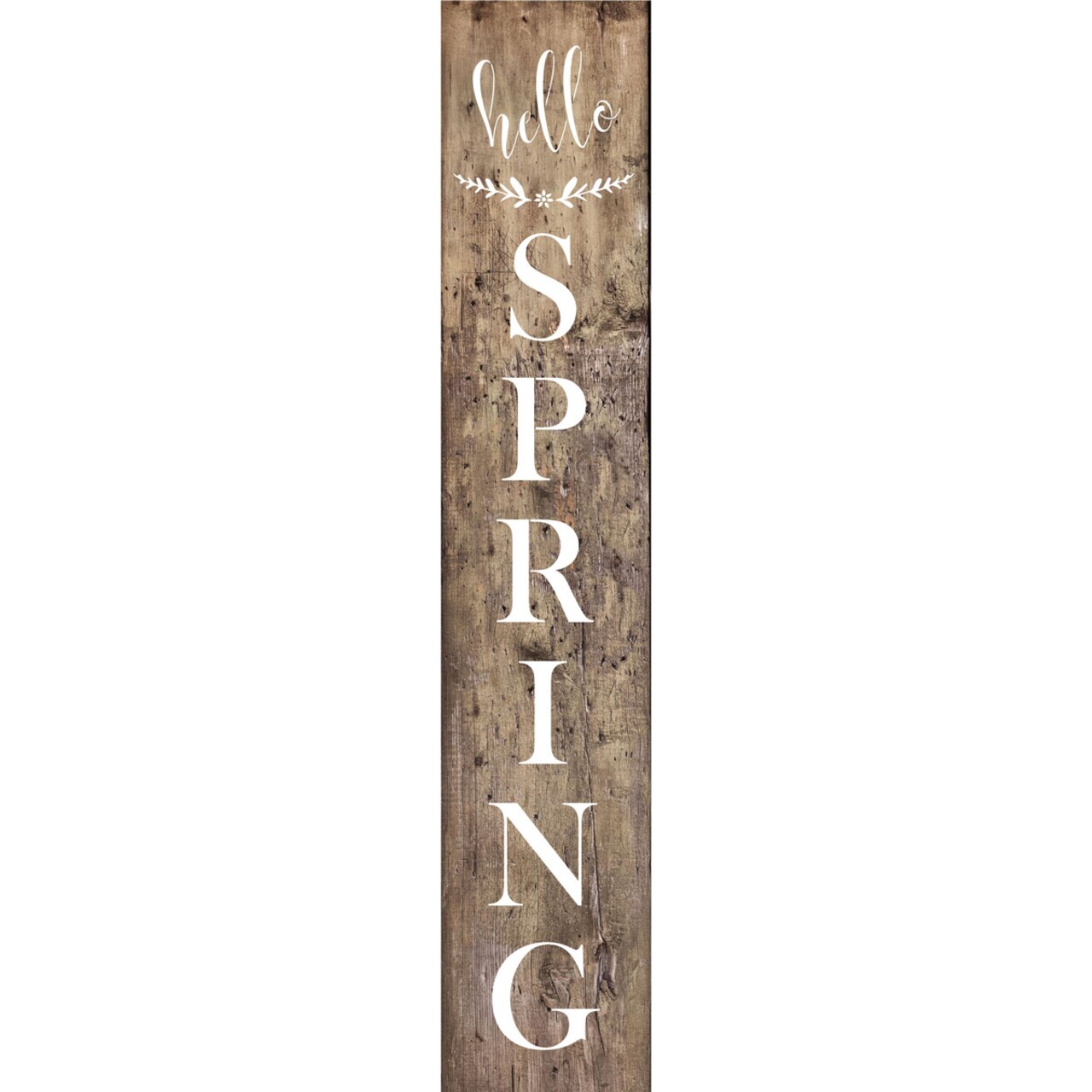 60-Inch Hello Spring Wall Stencil | 3815L by Designer Stencils | Word &#x26; Phrase Stencils | Reusable Art Craft Stencils for Painting on Walls, Canvas, Wood | Reusable Plastic Paint Stencil for Home Makeover | Easy to Use &#x26; Clean Art Stencil